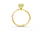 Yellow gold Fancy Yellow Pear  Cut Solitaire Engagement Ring with Thin Band and Four-Prong Setting_6