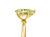 Yellow gold Fancy Yellow Pear  Cut Solitaire Engagement Ring with Thin Band and Four-Prong Setting_8