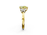 Yellow gold Fancy Yellow Pear  Cut Solitaire Floral Diamond Ring with Four-Prong Setting_39