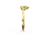 Yellow gold Fancy Yellow Pear  Cut Solitaire Ring with Cathedral Band and Four-Prong Setting_41