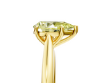 Yellow gold Fancy Yellow Pear  Cut Solitaire Ring with Cathedral Band and Four-Prong Setting_44