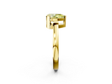 Yellow gold Fancy Yellow Pear  Cut Solitaire Ring with Four-Prong Setting and Classic Band_49