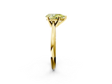 Yellow gold Fancy Yellow Pear  Cut Solitaire Ring with Four-Prong Setting on a Classic Band_61