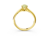 Yellow gold Fancy Yellow Pear  Cut Solitaire Ring with Four-Prong Setting on a Classic Band_62