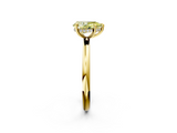 Yellow gold Fancy Yellow Pear  Cut Solitaire Ring with Thin Band and Four-Prong Setting_13