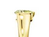 Yellow gold Fancy Yellow Pear Cut Solitaire Tension Set Diamond Ring with Split Shank Band_5