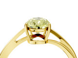 Yellow gold Fancy Yellow Pear  Cut Solitaire Twist Band Ring with Four-Prong Setting_24