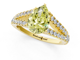 Yellow gold Fancy Yellow Pear  Cut Split Shank Pave Diamond Engagement Ring with Four-Prong Setting_25