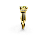 Yellow gold Fancy Yellow Pear  Cut Three-Stone Channel Set Ring with Bar Prongs_65