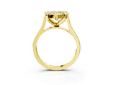 Yellow gold Fancy Yellow Pear  Diamond Cluster Halo Solitaire with Four-Prong Setting_80