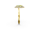 Yellow gold Fancy Yellow Pear  Halo Diamond Engagement Ring with Solitaire Band and Four-Prong Setting_22