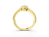 Yellow gold Fancy Yellow Pear  Halo Diamond Ring with Round Cluster Setting, Solitaire Band, and Four-Prong Setting_52