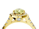 Yellow gold Fancy Yellow Pear  Halo Pavé Diamond Engagement Ring with Four-Prong Setting_31