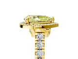 Yellow gold Fancy Yellow Pear  Halo Pavé Diamond Engagement Ring with Four-Prong Setting_32