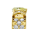 Yellow gold Fancy Yellow Pear  Halo Pave Diamond Engagement Ring with Milgrain Detailing_54