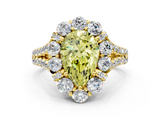 Yellow gold Fancy Yellow Pear  Halo Split Shank Diamond Engagement Ring with Pave Band and Four-Prong Setting_54