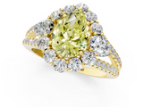 Yellow gold Fancy Yellow Pear  Halo Split Shank Diamond Engagement Ring with Prong Setting_21