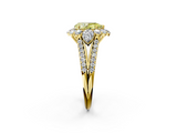 Yellow gold Fancy Yellow Pear  Halo Split Shank Diamond Engagement Ring with Prong Setting_22