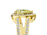 Yellow gold Fancy Yellow Pear  Halo Split Shank Diamond Ring with Four-Prong Setting_37