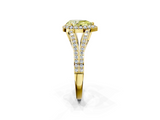 Yellow gold Fancy Yellow Pear  Halo Split Shank Diamond Ring with Prong Setting_22