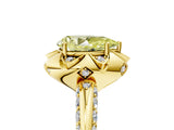 Yellow gold Fancy Yellow Pear  Halo Split Shank Pave Diamond Ring with Petal Prong Setting_25