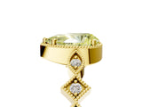 Yellow gold Fancy Yellow Pear  Milgrain Marquise Diamond Twist Band Ring_43