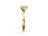 Yellow gold Fancy Yellow Pear  Solitaire Beaded Band with Four-Prong Setting_44
