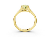 Yellow gold Fancy Yellow Pear  Solitaire Bezel-Set Diamond Ring with Channel-Set Band_40