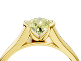 Yellow gold Fancy Yellow Pear  Solitaire Bezel-Set Diamond Ring with Channel-Set Band_41