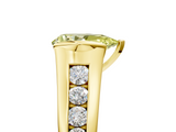 Yellow gold Fancy Yellow Pear  Solitaire Bezel-Set Diamond Ring with Channel-Set Band_42