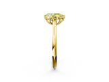 Yellow gold Fancy Yellow Pear  Solitaire Cathedral Diamond Ring with Six-Prong Setting_19