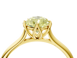 Yellow gold Fancy Yellow Pear  Solitaire Cathedral Diamond Ring with Six-Prong Setting_21