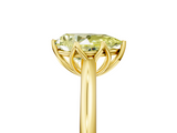Yellow gold Fancy Yellow Pear  Solitaire Cathedral Diamond Ring with Six-Prong Setting_22