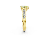Yellow gold Fancy Yellow Pear  Solitaire Channel-Set Diamond Engagement Ring with Four-Prong Setting_34