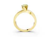 Yellow gold Fancy Yellow Pear  Solitaire Channel-Set Split Shank Ring with Tension Prong Setting_6