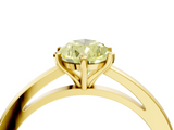 Yellow gold Fancy Yellow Pear  Solitaire Diamond Engagement Ring with Four-Prong Setting on a Classic Band_7