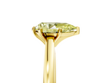 Yellow gold Fancy Yellow Pear  Solitaire Diamond Engagement Ring with Four-Prong Setting on a Classic Band_8