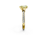 Yellow gold Fancy Yellow Pear  Solitaire Diamond Pavé Band with Four-Prong Setting_47