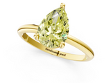 Yellow gold Fancy Yellow Pear  Solitaire Diamond Ring with 4-Prong Setting on a Classic Band_4