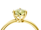 Yellow gold Fancy Yellow Pear  Solitaire Diamond Ring with 4-Prong Setting on a Classic Band_7