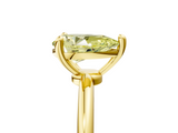 Yellow gold Fancy Yellow Pear  Solitaire Diamond Ring with 4-Prong Setting on a Classic Band_8