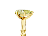 Yellow gold Fancy Yellow Pear  Solitaire Diamond Ring with Bamboo Band and Four-Prong Setting_50