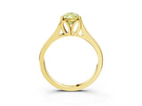 Yellow gold Fancy Yellow Pear  Solitaire Diamond Ring with Cathedral Band and Four-Prong Setting_68