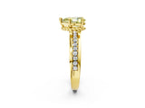 Yellow gold Fancy Yellow Pear  Solitaire Diamond Ring with Channel Set Band and Six-Prong Setting_50