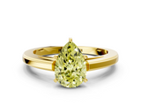 Yellow gold Fancy Yellow Pear  Solitaire Diamond Ring with Four-Prong Setting and Classic Band_3