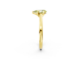 Yellow gold Fancy Yellow Pear  Solitaire Diamond Ring with Four-Prong Setting and Classic Band_5