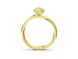 Yellow gold Fancy Yellow Pear  Solitaire Diamond Ring with Four-Prong Setting on a Plain Band_25