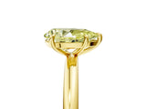 Yellow gold Fancy Yellow Pear  Solitaire Diamond Ring with Four-Prong Setting on a Plain Band_27