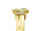 Yellow gold Fancy Yellow Pear  Solitaire Diamond Ring with Pave Band and Six-Prong Setting_37
