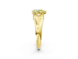 Yellow gold Fancy Yellow Pear  Solitaire Diamond Ring with Six-Prong Cathedral Setting_34